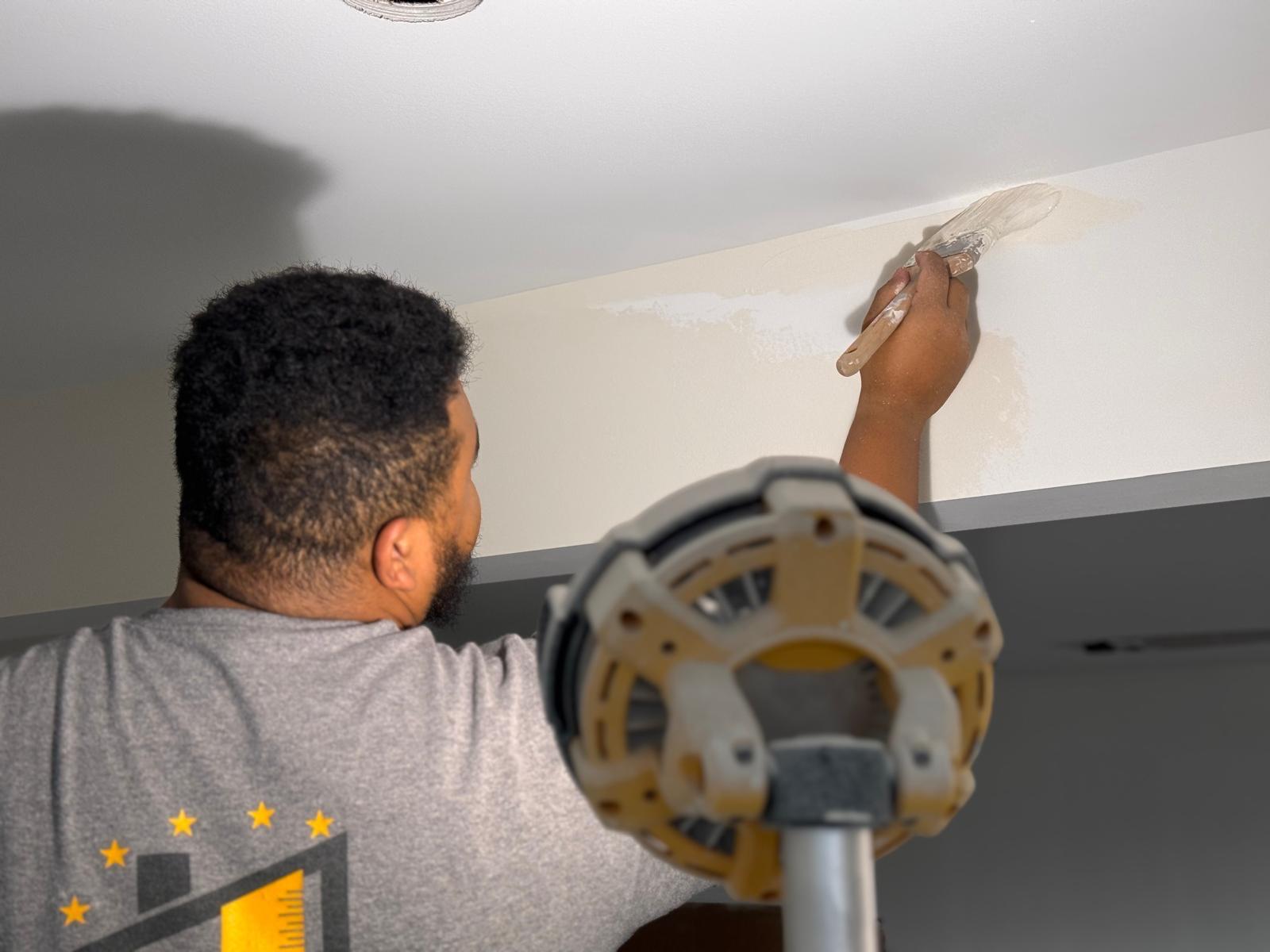 Professional interior painting in progress